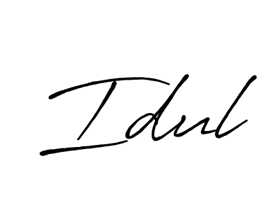 How to make Idul name signature. Use Antro_Vectra_Bolder style for creating short signs online. This is the latest handwritten sign. Idul signature style 7 images and pictures png