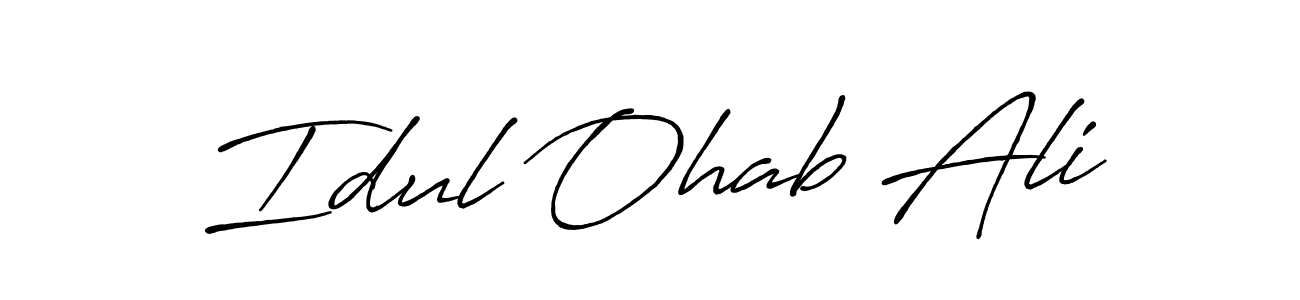 Similarly Antro_Vectra_Bolder is the best handwritten signature design. Signature creator online .You can use it as an online autograph creator for name Idul Ohab Ali. Idul Ohab Ali signature style 7 images and pictures png