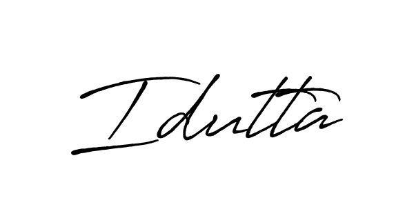Make a beautiful signature design for name Idutta. With this signature (Antro_Vectra_Bolder) style, you can create a handwritten signature for free. Idutta signature style 7 images and pictures png
