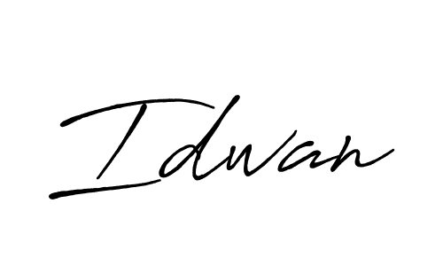 Create a beautiful signature design for name Idwan. With this signature (Antro_Vectra_Bolder) fonts, you can make a handwritten signature for free. Idwan signature style 7 images and pictures png