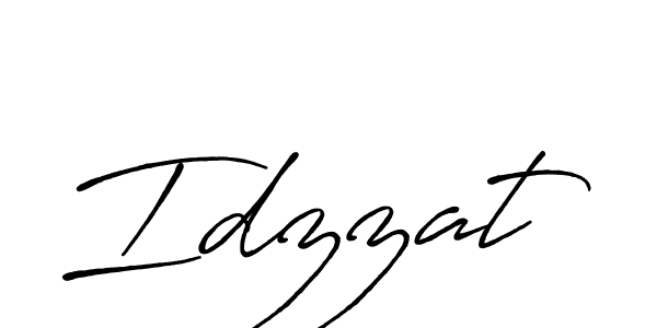 Make a beautiful signature design for name Idzzat. With this signature (Antro_Vectra_Bolder) style, you can create a handwritten signature for free. Idzzat signature style 7 images and pictures png