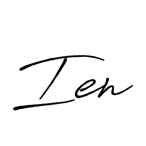 The best way (Antro_Vectra_Bolder) to make a short signature is to pick only two or three words in your name. The name Ien include a total of six letters. For converting this name. Ien signature style 7 images and pictures png