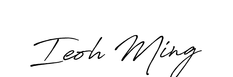 How to make Ieoh Ming name signature. Use Antro_Vectra_Bolder style for creating short signs online. This is the latest handwritten sign. Ieoh Ming signature style 7 images and pictures png