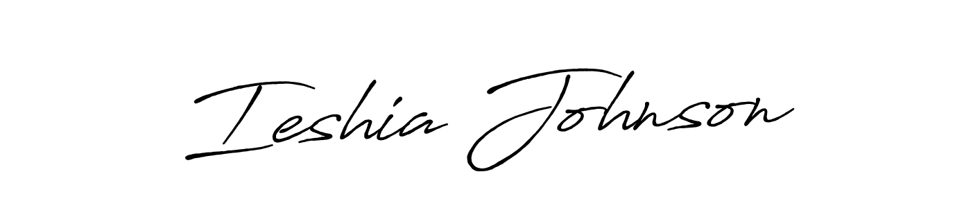 Create a beautiful signature design for name Ieshia Johnson. With this signature (Antro_Vectra_Bolder) fonts, you can make a handwritten signature for free. Ieshia Johnson signature style 7 images and pictures png