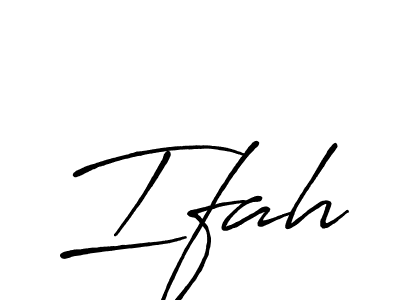 Create a beautiful signature design for name Ifah. With this signature (Antro_Vectra_Bolder) fonts, you can make a handwritten signature for free. Ifah signature style 7 images and pictures png