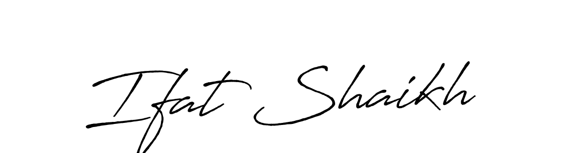 Ifat Shaikh stylish signature style. Best Handwritten Sign (Antro_Vectra_Bolder) for my name. Handwritten Signature Collection Ideas for my name Ifat Shaikh. Ifat Shaikh signature style 7 images and pictures png