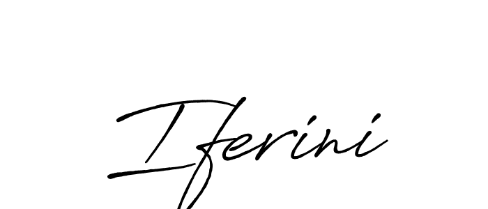 How to make Iferini name signature. Use Antro_Vectra_Bolder style for creating short signs online. This is the latest handwritten sign. Iferini signature style 7 images and pictures png