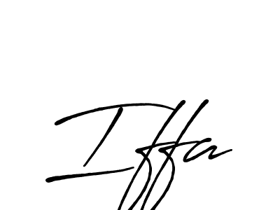 Make a beautiful signature design for name Iffa. With this signature (Antro_Vectra_Bolder) style, you can create a handwritten signature for free. Iffa signature style 7 images and pictures png