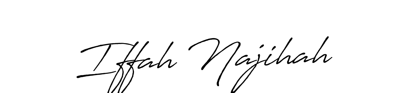 Also You can easily find your signature by using the search form. We will create Iffah Najihah name handwritten signature images for you free of cost using Antro_Vectra_Bolder sign style. Iffah Najihah signature style 7 images and pictures png