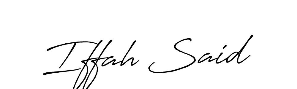 Design your own signature with our free online signature maker. With this signature software, you can create a handwritten (Antro_Vectra_Bolder) signature for name Iffah Said. Iffah Said signature style 7 images and pictures png