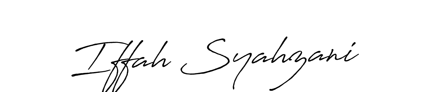 Also we have Iffah Syahzani name is the best signature style. Create professional handwritten signature collection using Antro_Vectra_Bolder autograph style. Iffah Syahzani signature style 7 images and pictures png