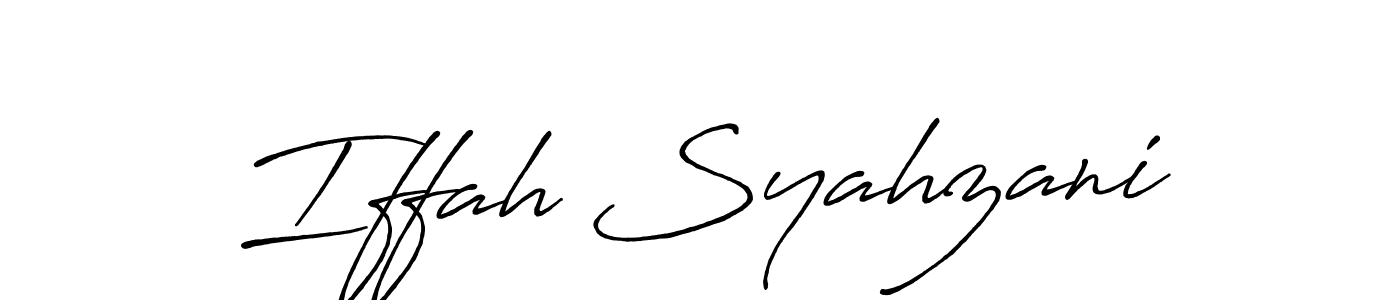 Also we have Iffah Syahzani name is the best signature style. Create professional handwritten signature collection using Antro_Vectra_Bolder autograph style. Iffah Syahzani signature style 7 images and pictures png