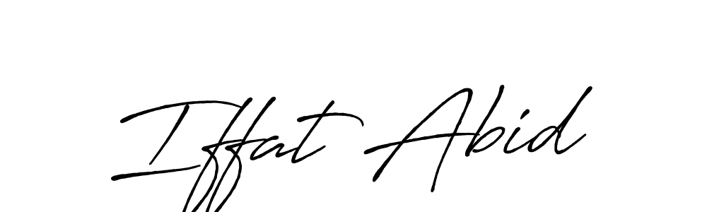 Also You can easily find your signature by using the search form. We will create Iffat Abid name handwritten signature images for you free of cost using Antro_Vectra_Bolder sign style. Iffat Abid signature style 7 images and pictures png