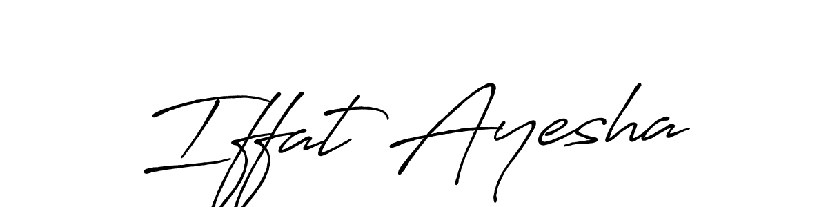 How to make Iffat Ayesha name signature. Use Antro_Vectra_Bolder style for creating short signs online. This is the latest handwritten sign. Iffat Ayesha signature style 7 images and pictures png