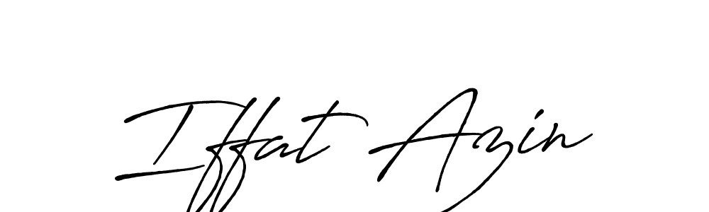 Make a beautiful signature design for name Iffat Azin. With this signature (Antro_Vectra_Bolder) style, you can create a handwritten signature for free. Iffat Azin signature style 7 images and pictures png