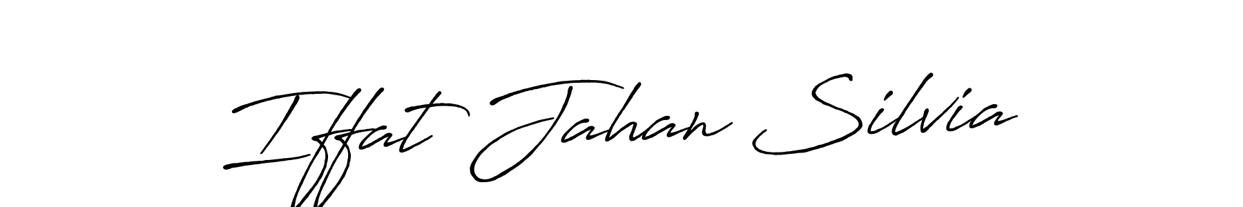 Antro_Vectra_Bolder is a professional signature style that is perfect for those who want to add a touch of class to their signature. It is also a great choice for those who want to make their signature more unique. Get Iffat Jahan Silvia name to fancy signature for free. Iffat Jahan Silvia signature style 7 images and pictures png