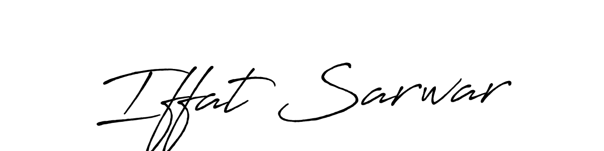 How to make Iffat Sarwar name signature. Use Antro_Vectra_Bolder style for creating short signs online. This is the latest handwritten sign. Iffat Sarwar signature style 7 images and pictures png