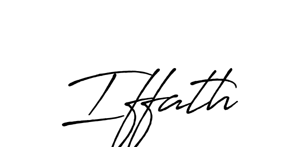 How to make Iffath name signature. Use Antro_Vectra_Bolder style for creating short signs online. This is the latest handwritten sign. Iffath signature style 7 images and pictures png