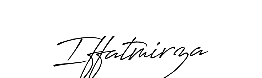 Create a beautiful signature design for name Iffatmirza. With this signature (Antro_Vectra_Bolder) fonts, you can make a handwritten signature for free. Iffatmirza signature style 7 images and pictures png