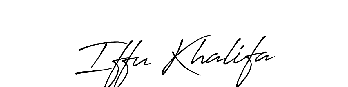 How to Draw Iffu Khalifa signature style? Antro_Vectra_Bolder is a latest design signature styles for name Iffu Khalifa. Iffu Khalifa signature style 7 images and pictures png