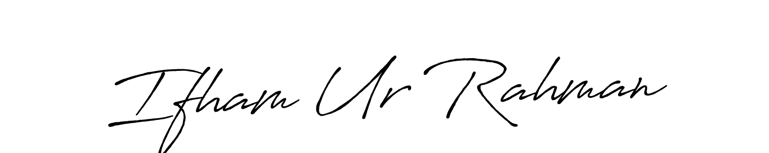 Antro_Vectra_Bolder is a professional signature style that is perfect for those who want to add a touch of class to their signature. It is also a great choice for those who want to make their signature more unique. Get Ifham Ur Rahman name to fancy signature for free. Ifham Ur Rahman signature style 7 images and pictures png