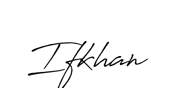 Make a beautiful signature design for name Ifkhan. With this signature (Antro_Vectra_Bolder) style, you can create a handwritten signature for free. Ifkhan signature style 7 images and pictures png