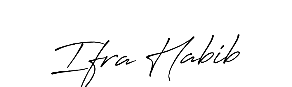 Antro_Vectra_Bolder is a professional signature style that is perfect for those who want to add a touch of class to their signature. It is also a great choice for those who want to make their signature more unique. Get Ifra Habib name to fancy signature for free. Ifra Habib signature style 7 images and pictures png