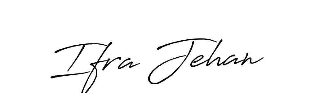 Similarly Antro_Vectra_Bolder is the best handwritten signature design. Signature creator online .You can use it as an online autograph creator for name Ifra Jehan. Ifra Jehan signature style 7 images and pictures png