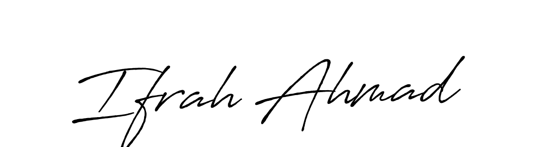 Design your own signature with our free online signature maker. With this signature software, you can create a handwritten (Antro_Vectra_Bolder) signature for name Ifrah Ahmad. Ifrah Ahmad signature style 7 images and pictures png