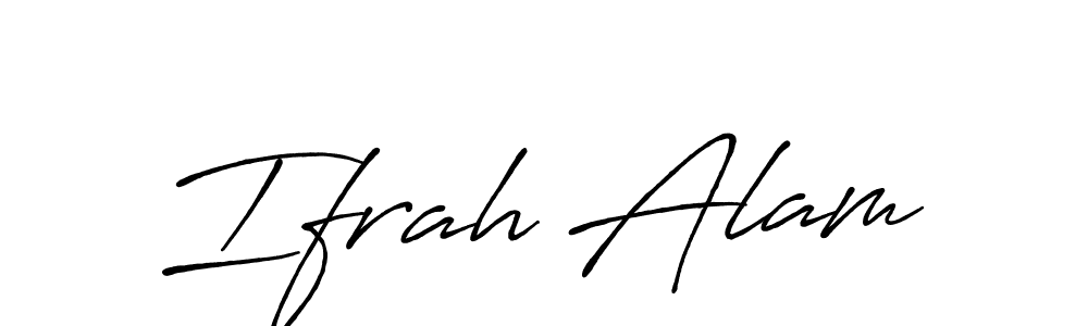 Design your own signature with our free online signature maker. With this signature software, you can create a handwritten (Antro_Vectra_Bolder) signature for name Ifrah Alam. Ifrah Alam signature style 7 images and pictures png
