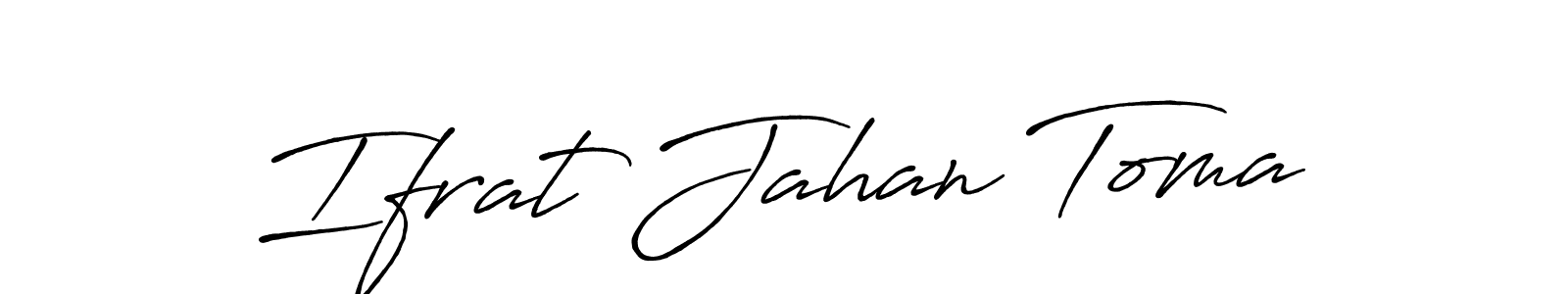 This is the best signature style for the Ifrat Jahan Toma name. Also you like these signature font (Antro_Vectra_Bolder). Mix name signature. Ifrat Jahan Toma signature style 7 images and pictures png