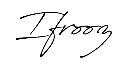 Enhance your business communications with Ifrooz signature in Antro_Vectra_Bolder lettering. Clean, modern, and universally compatible. Ifrooz signature style 7 images and pictures png
