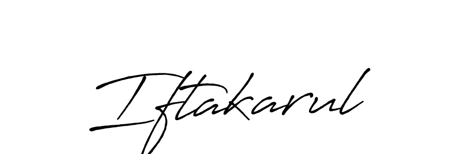 Also we have Iftakarul name is the best signature style. Create professional handwritten signature collection using Antro_Vectra_Bolder autograph style. Iftakarul signature style 7 images and pictures png