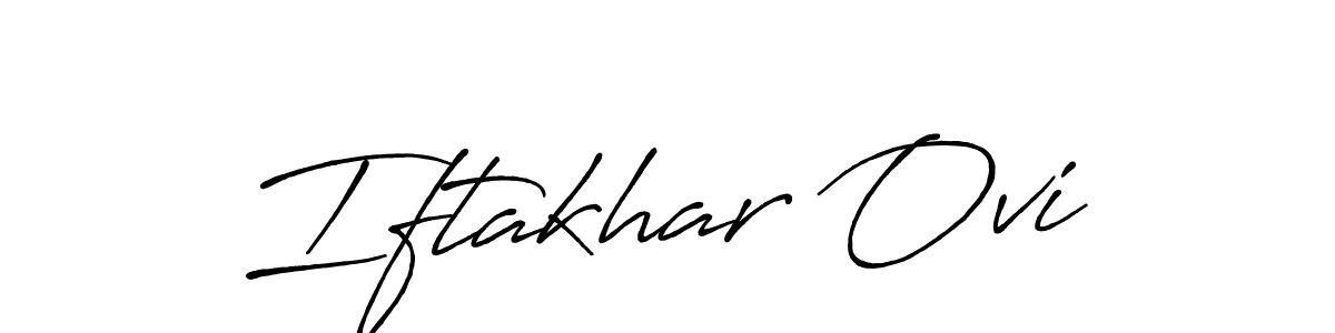 Iftakhar Ovi stylish signature style. Best Handwritten Sign (Antro_Vectra_Bolder) for my name. Handwritten Signature Collection Ideas for my name Iftakhar Ovi. Iftakhar Ovi signature style 7 images and pictures png