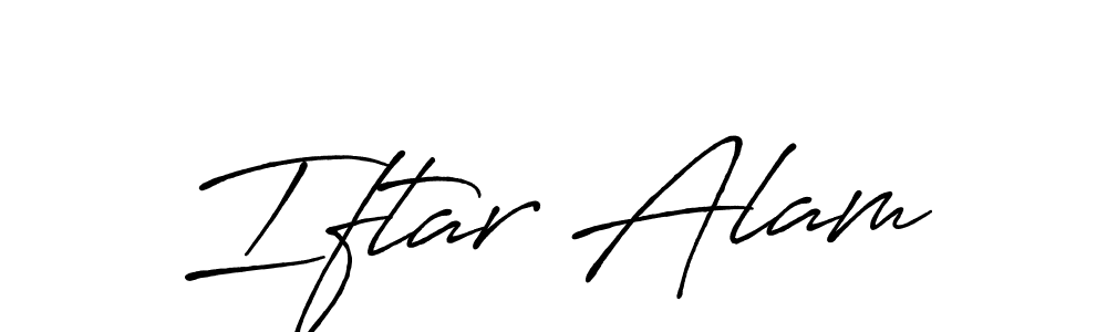 How to make Iftar Alam name signature. Use Antro_Vectra_Bolder style for creating short signs online. This is the latest handwritten sign. Iftar Alam signature style 7 images and pictures png