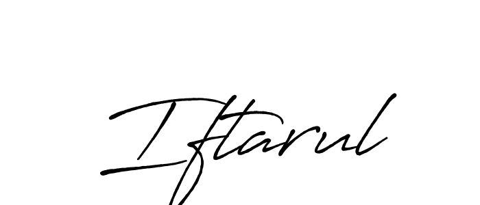 Use a signature maker to create a handwritten signature online. With this signature software, you can design (Antro_Vectra_Bolder) your own signature for name Iftarul. Iftarul signature style 7 images and pictures png