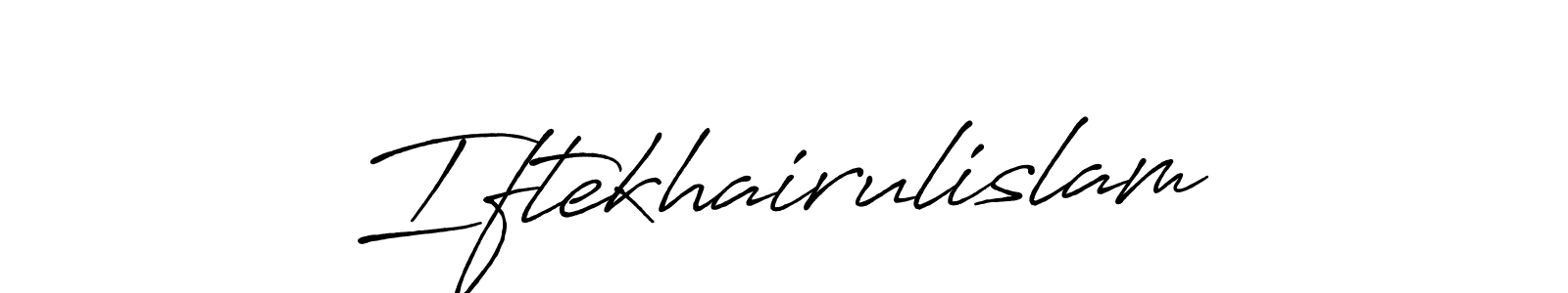 The best way (Antro_Vectra_Bolder) to make a short signature is to pick only two or three words in your name. The name Iftekhairulislam include a total of six letters. For converting this name. Iftekhairulislam signature style 7 images and pictures png