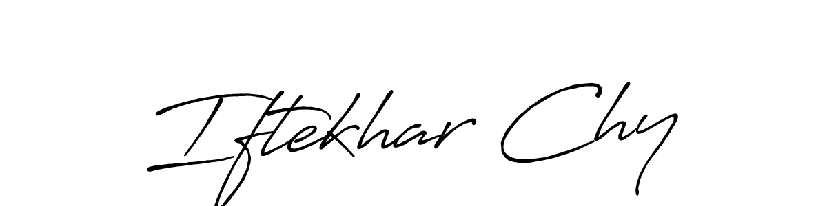 Use a signature maker to create a handwritten signature online. With this signature software, you can design (Antro_Vectra_Bolder) your own signature for name Iftekhar Chy. Iftekhar Chy signature style 7 images and pictures png