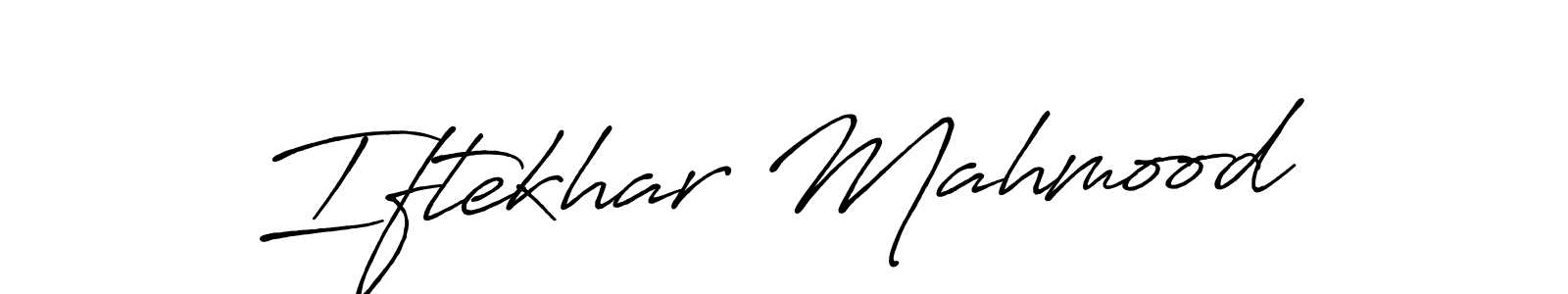 Create a beautiful signature design for name Iftekhar Mahmood. With this signature (Antro_Vectra_Bolder) fonts, you can make a handwritten signature for free. Iftekhar Mahmood signature style 7 images and pictures png
