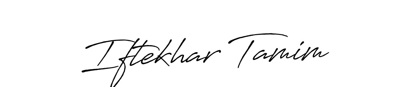 Also You can easily find your signature by using the search form. We will create Iftekhar Tamim name handwritten signature images for you free of cost using Antro_Vectra_Bolder sign style. Iftekhar Tamim signature style 7 images and pictures png