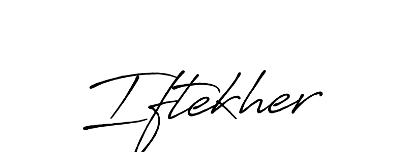 Similarly Antro_Vectra_Bolder is the best handwritten signature design. Signature creator online .You can use it as an online autograph creator for name Iftekher. Iftekher signature style 7 images and pictures png