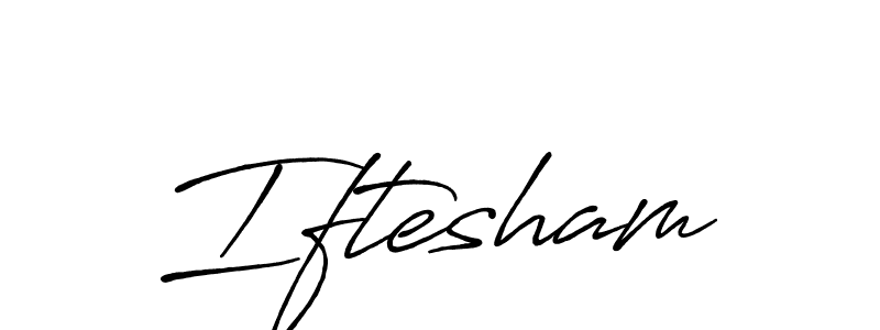 How to make Iftesham name signature. Use Antro_Vectra_Bolder style for creating short signs online. This is the latest handwritten sign. Iftesham signature style 7 images and pictures png