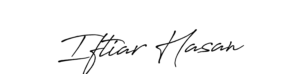 Make a beautiful signature design for name Iftiar Hasan. With this signature (Antro_Vectra_Bolder) style, you can create a handwritten signature for free. Iftiar Hasan signature style 7 images and pictures png