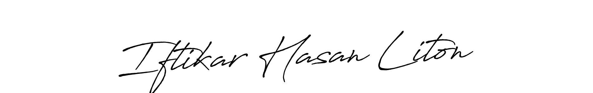 You can use this online signature creator to create a handwritten signature for the name Iftikar Hasan Liton. This is the best online autograph maker. Iftikar Hasan Liton signature style 7 images and pictures png