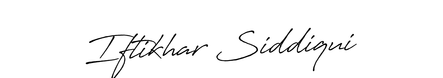 How to make Iftikhar Siddiqui name signature. Use Antro_Vectra_Bolder style for creating short signs online. This is the latest handwritten sign. Iftikhar Siddiqui signature style 7 images and pictures png