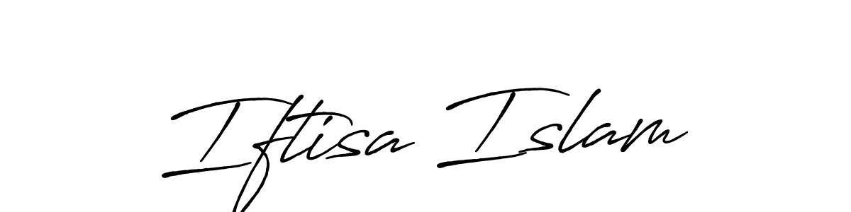 Design your own signature with our free online signature maker. With this signature software, you can create a handwritten (Antro_Vectra_Bolder) signature for name Iftisa Islam. Iftisa Islam signature style 7 images and pictures png