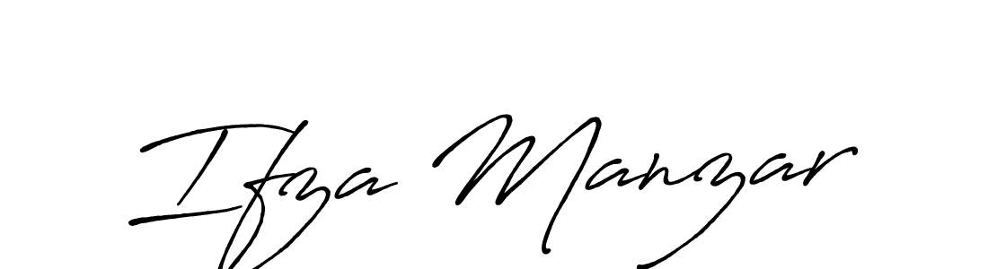 Similarly Antro_Vectra_Bolder is the best handwritten signature design. Signature creator online .You can use it as an online autograph creator for name Ifza Manzar. Ifza Manzar signature style 7 images and pictures png
