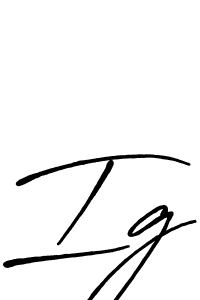 Design your own signature with our free online signature maker. With this signature software, you can create a handwritten (Antro_Vectra_Bolder) signature for name Ig. Ig signature style 7 images and pictures png