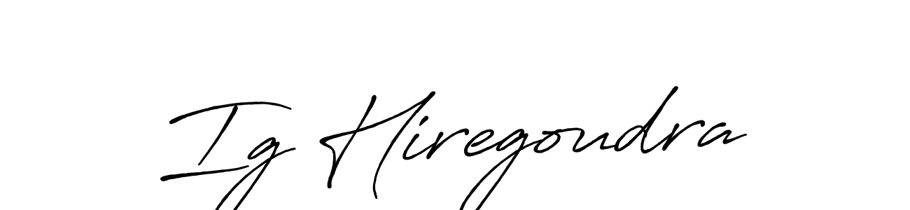 This is the best signature style for the Ig Hiregoudra name. Also you like these signature font (Antro_Vectra_Bolder). Mix name signature. Ig Hiregoudra signature style 7 images and pictures png