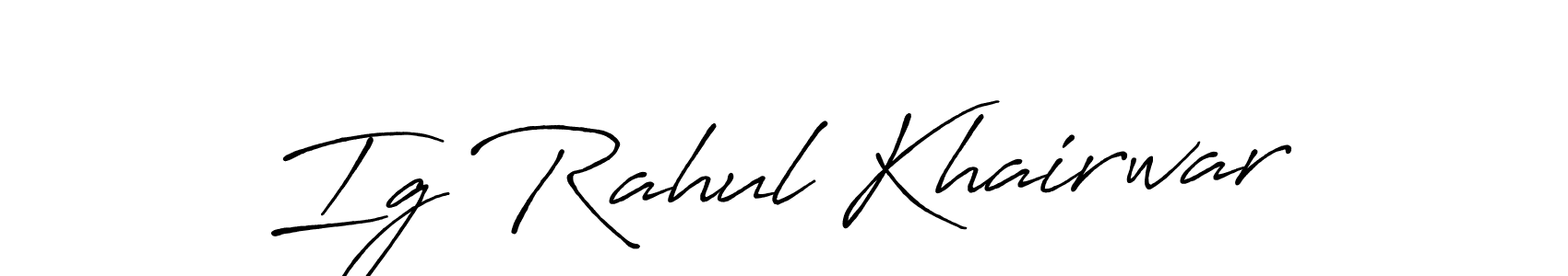 How to make Ig Rahul Khairwar signature? Antro_Vectra_Bolder is a professional autograph style. Create handwritten signature for Ig Rahul Khairwar name. Ig Rahul Khairwar signature style 7 images and pictures png